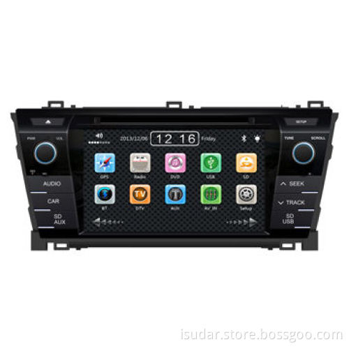 Car DVD Player for Toyota Corolla 2013 Left Driving, NAV/CD/MP3/DVD/USB/SD/BT with 7" TFT Monitor